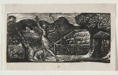 De Pastorale van Vergilius, Ecloge I: De Herder Jaagt een Wolf Weg door William Blake