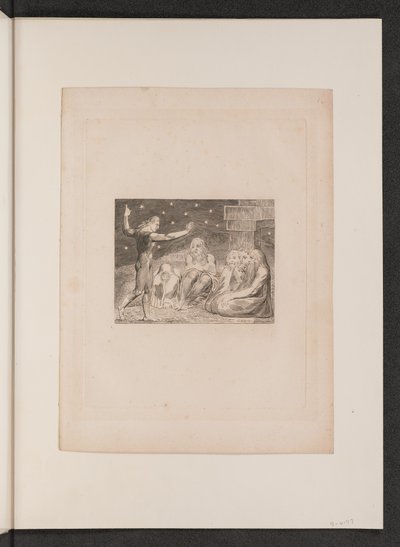De toorn van Elihu door William Blake