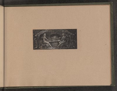 Thenot en Colinet Eten hun Avondmaal, 1821 door William Blake