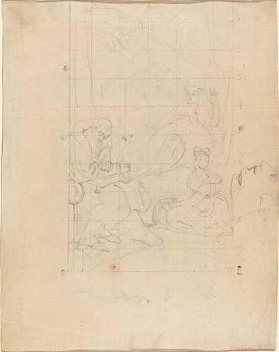 Droom van Koningin Katherine [recto] door William Blake after Henry Fuseli