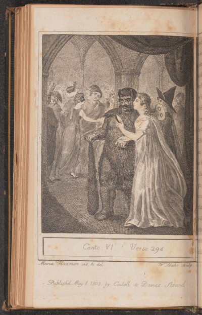 Canto IV, vers 294 door William Blake after Mary Ann Flaxman