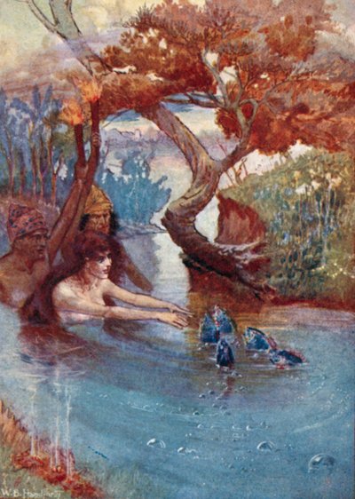 Illustratie voor Vathek, An Arabian Tale, door William Beckford door William Bradshaw Handforth