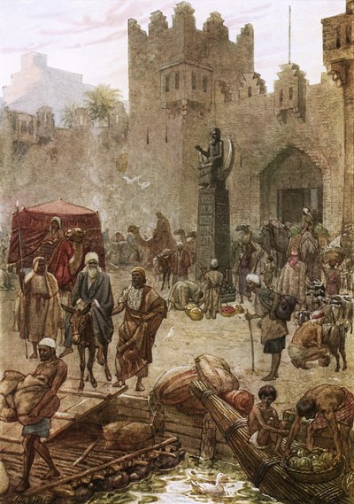 Abram verlaat Ur der Chaldeeën door William Brassey Hole