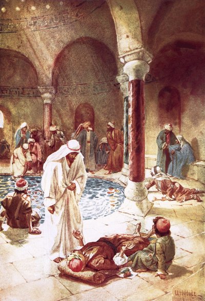 Jezus bij het bad van Bethesda door William Brassey Hole