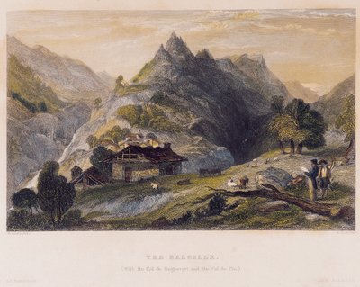 Uitzicht op de Balsille met de Col de Guignevert en de Col de Pis door William Brockedon