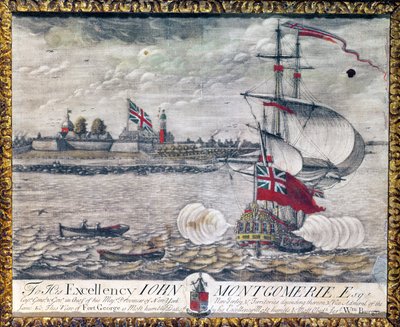 Aan Zijne Excellentie John Montgomerie Esq. (Uitzicht op Fort George) door William Burgis