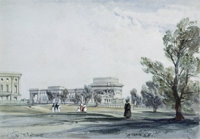 Ingang van Hyde Park bij Hyde Park Corner door William Callow