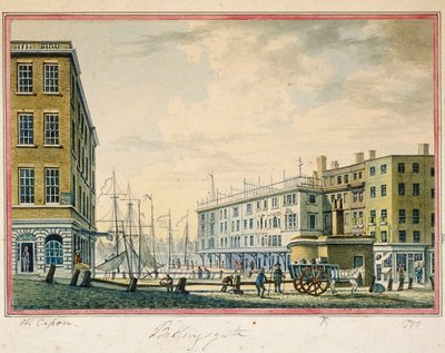Billingsgate Market, Londen, 1799 door William Capon