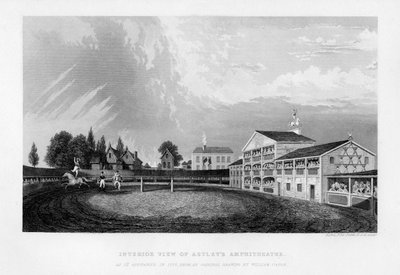 Interieur van Astleys Amphitheatre in Londen zoals het verscheen in 1777, 1840 door William Capon