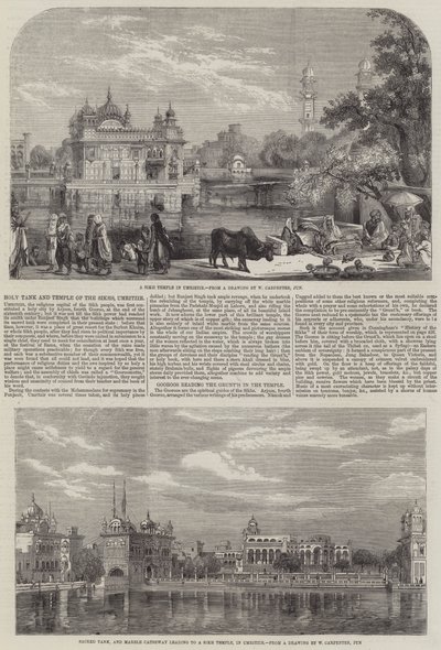 Heilige tank en tempel van de Sikhs door William Carpenter