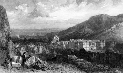 Holyrood vanaf de Calton-Hill, gegraveerd door William Miller, 1842 door Clarkson Frederick Stanfield