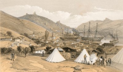 Balaklava, kijkend naar de zee door William Crimea Simpson