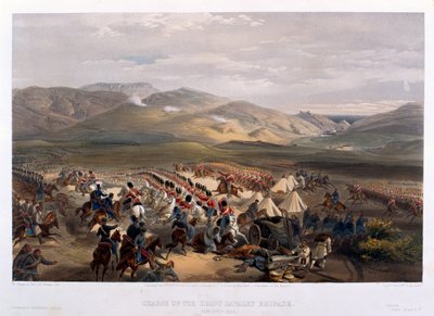 De aanval van de zware brigade bij de slag om Balaklava, 1854 door William Crimea Simpson