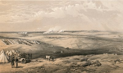 Verre uitzicht op het hoofdkwartier van Lord Raglan voor Sebastopol door William Crimea Simpson