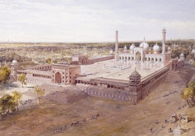 De Jami Masjid, Delhi, 1864 door William Crimea Simpson