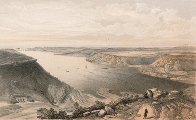 De noordzijde van de haven van Sebastopol vanaf de top van de haven, 22 juni 1855 door William Crimea Simpson
