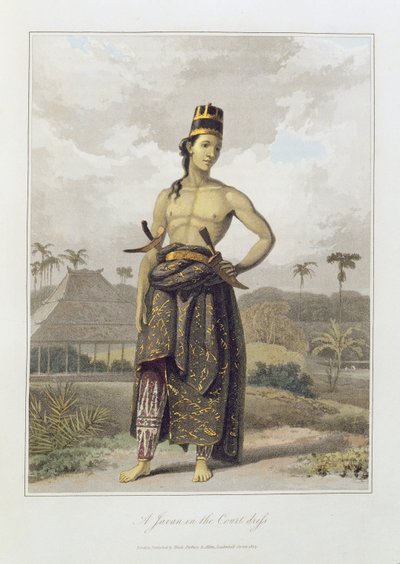 Een Javaan in hofkleding, pl. 6 uit Vol I van 