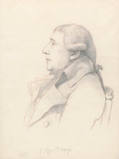 Portret van Francesco Bartolozzi door William Daniell