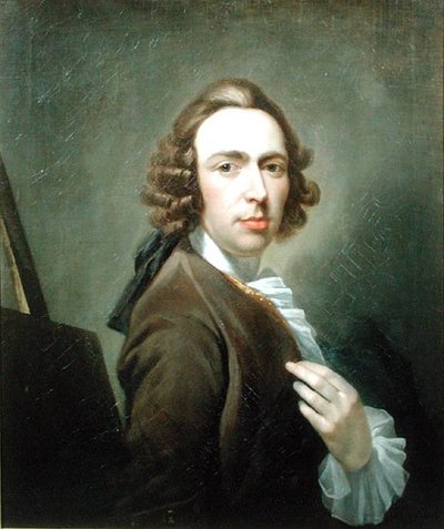 Zelfportret, ca. 1750 door William Delacour