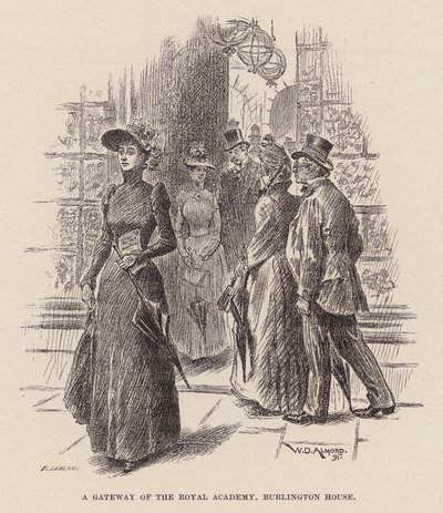 Een poort van de Koninklijke Academie, Burlington House door William Douglas Almond