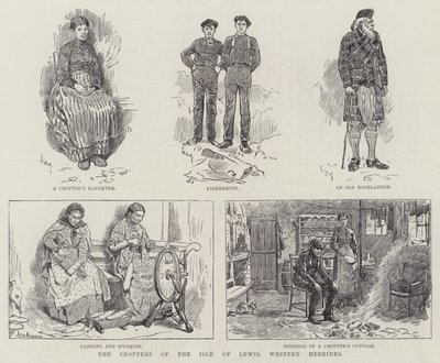 De Crofters van het eiland Lewis, Westelijke Hebriden door William Douglas Almond