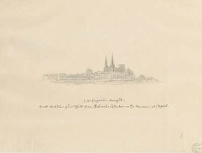 Lichfield Kathedraal - Zuidwest Uitzicht door William Dugdale