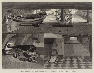 De Verjaardag van de Dood van Nelson, aan Boord van HMS Victory door William Edward Atkins