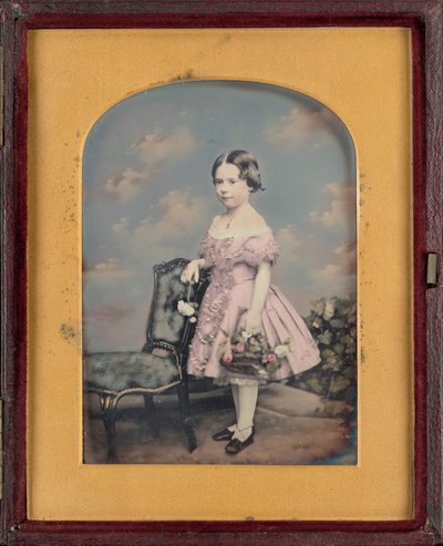 Portret van een meisje,c. 1852 (foto) door William Edward Kilburn