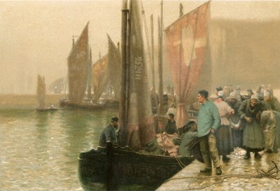 Mistige ochtend, Dieppe door William Edward Norton