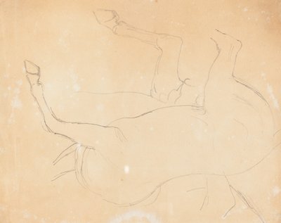 Studie van een Paard (verso) door William Etty