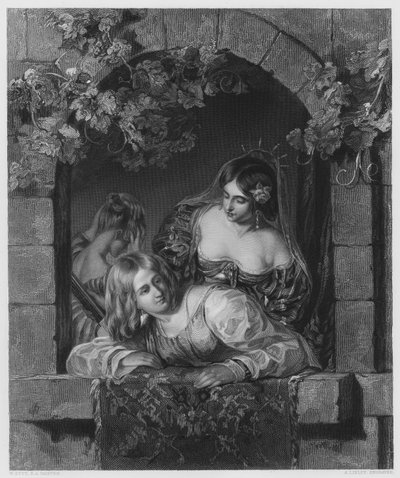 De Bruiden van Venetië, van het schilderij in de Vernon Gallery door William Etty