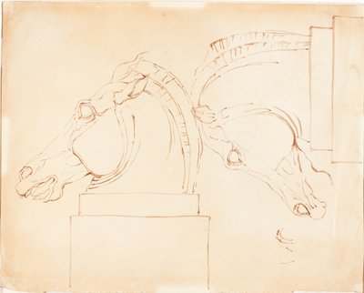 Het Paard van Selene van de Elgin Marbles door William Etty