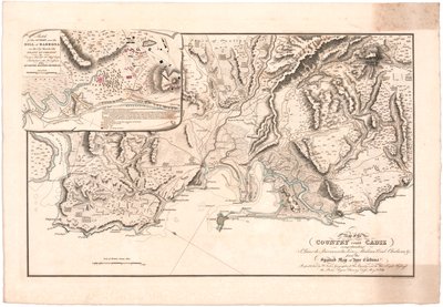 Een kaart van Cadiz door William Faden