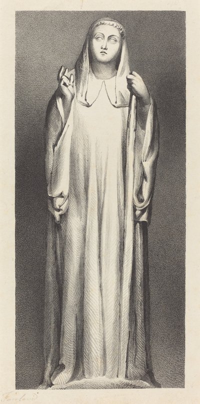 Beeld uit de kathedraal van Peterborough door William Fairland after John Flaxman