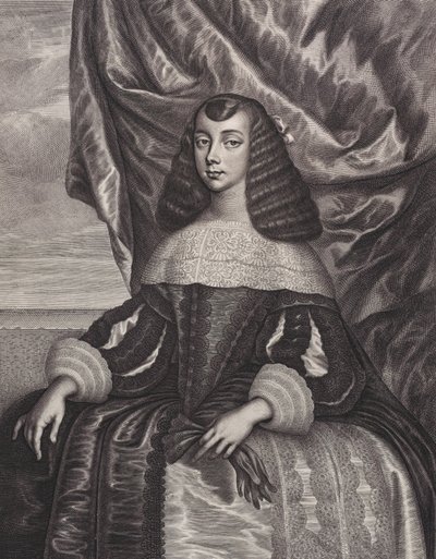 Catharina van Braganza, 1662 door William Faithorne