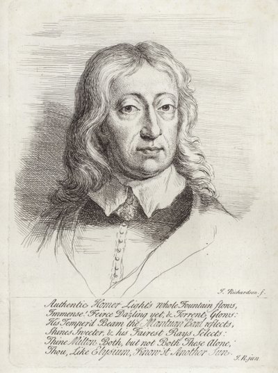 Portret van John Milton door William Faithorne