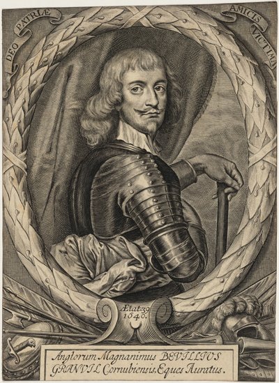 Sir Bevil Grenville door William Faithorne