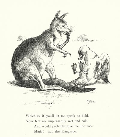 De Eend En De Kangoeroe (gravure) door William Foster