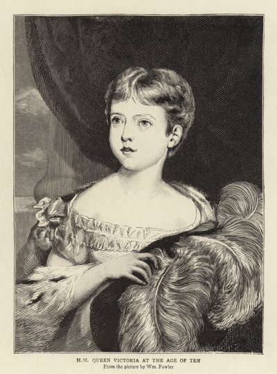 H M Koningin Victoria op tienjarige leeftijd door William Fowler