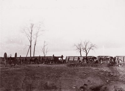 Fort Brady, Virginia, nabij Dutch Gap, 1865 door William Frank Browne