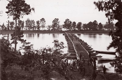 Pontonbrug over de James River, ca. 1864 door William Frank Browne