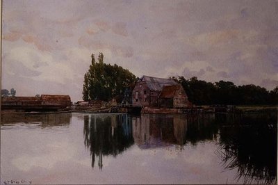 Oude schuren in Houghton, nabij Durham door William Fraser Garden