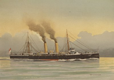 HMS Latona, kruiser 2e klasse door William Frederick Mitchell