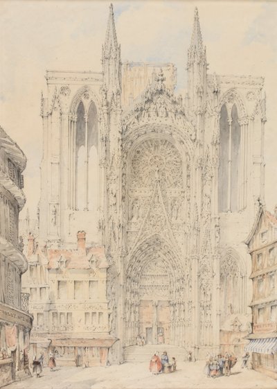 Gevel van de Kathedraal van Rouen door William Frome Smallwood