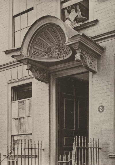 Deur, Bristol (zwart-wit foto) door William Galsworthy Davie