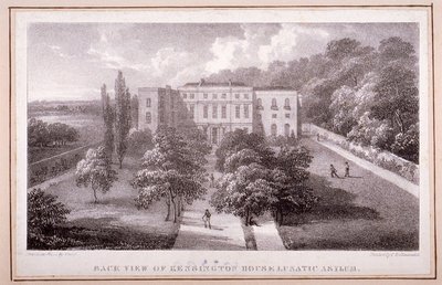 Uitzicht op Kensington House Lunatic Asylum door William Gauci
