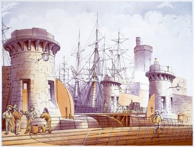 Zeelieden aan de kade, Liverpool, 1864 door William Gawin Herdman