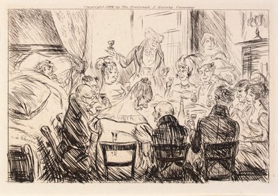 Er was niets anders te horen dan het gekletter van borden en vorken door William Glackens