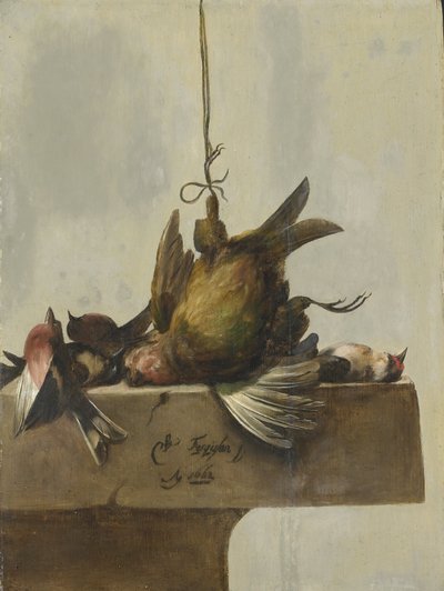 Stilleven met vogels door William Gowe Ferguson