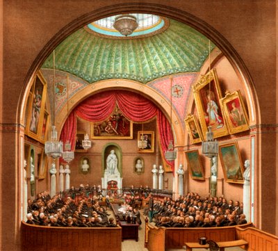 Raadzaal, Guildhall, City of London, 1886 door William Griggs